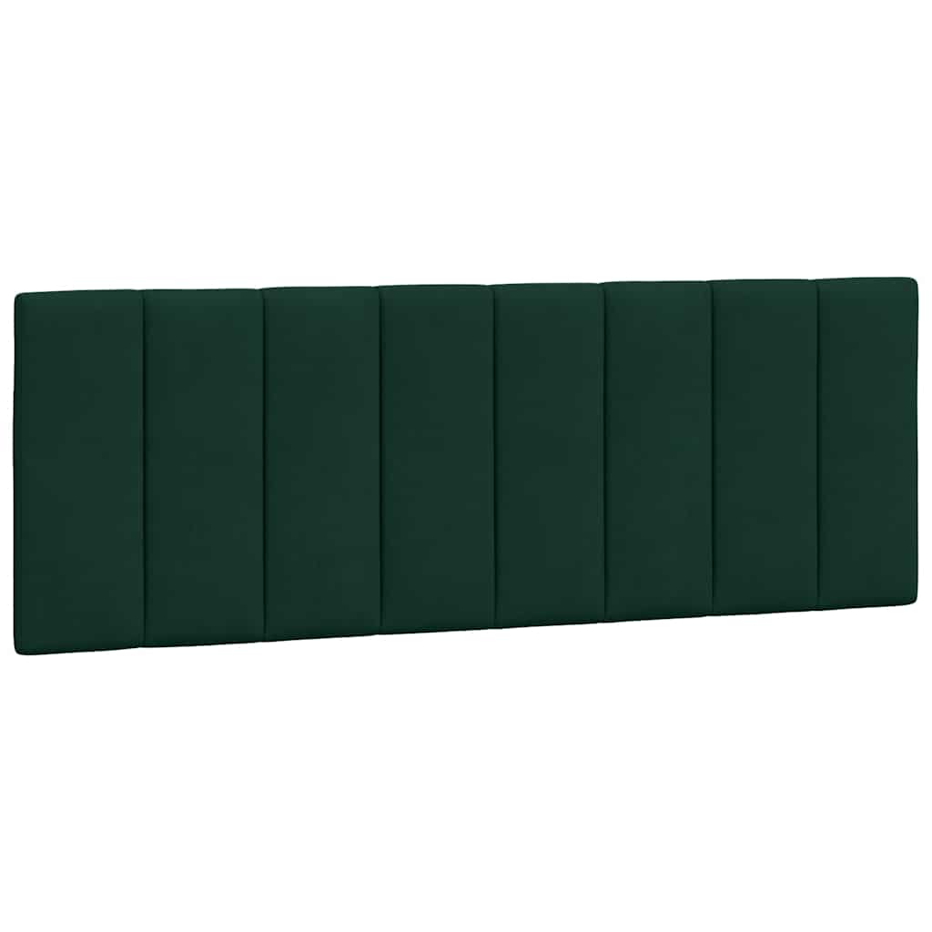 Okvir kreveta s LED-om bez madraca Hanko tamnozeleni 140x190 cm baršunasti