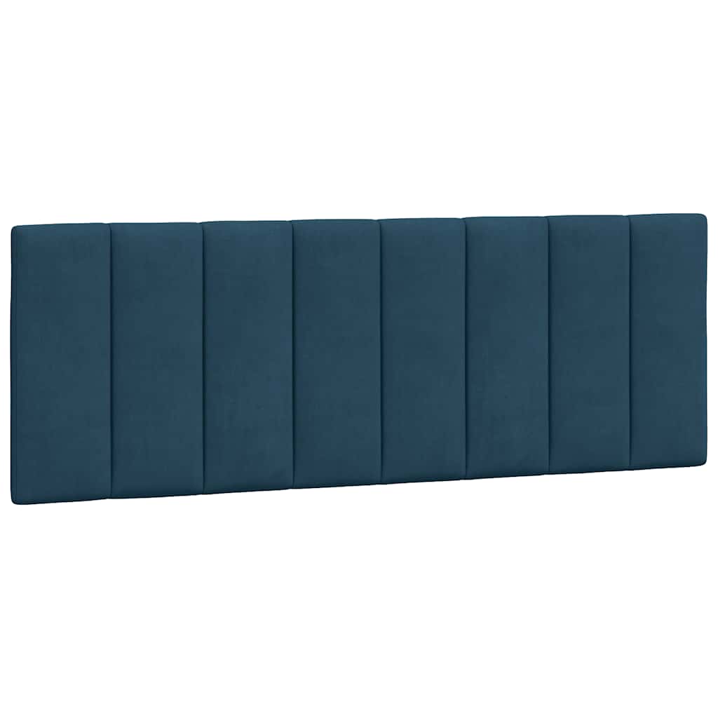 Okvir kreveta s LED-om bez madraca Hanko plavi 140 x 190 cm baršunasti
