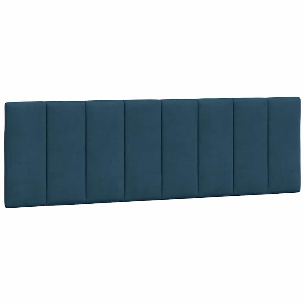 Okvir kreveta s LED-om bez madraca Hanko plavi 160 x 200 cm baršunasti