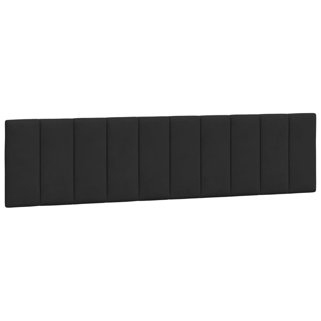 Okvir kreveta s LED-om bez madraca Hanko crni 200 x 200 cm baršunasti
