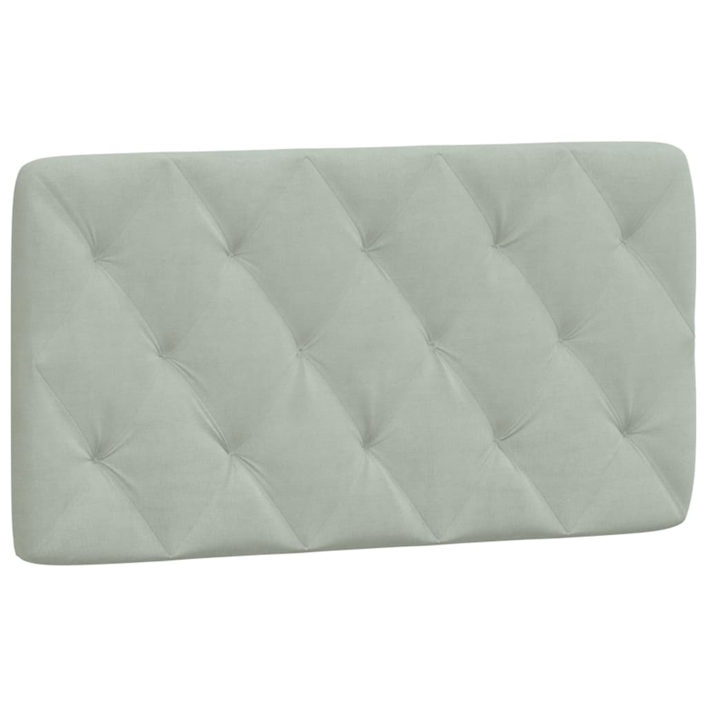 Okvir kreveta s LED-om bez madraca svjetlosivi 100x200 cm baršunasti