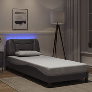 Okvir kreveta s LED-om bez madraca Hvar sivi 90 x 190 cm