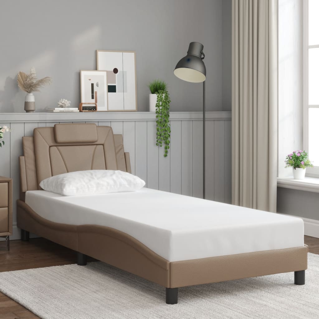 Okvir kreveta Viana s LED-om bez madraca cappuccino 80x200 cm