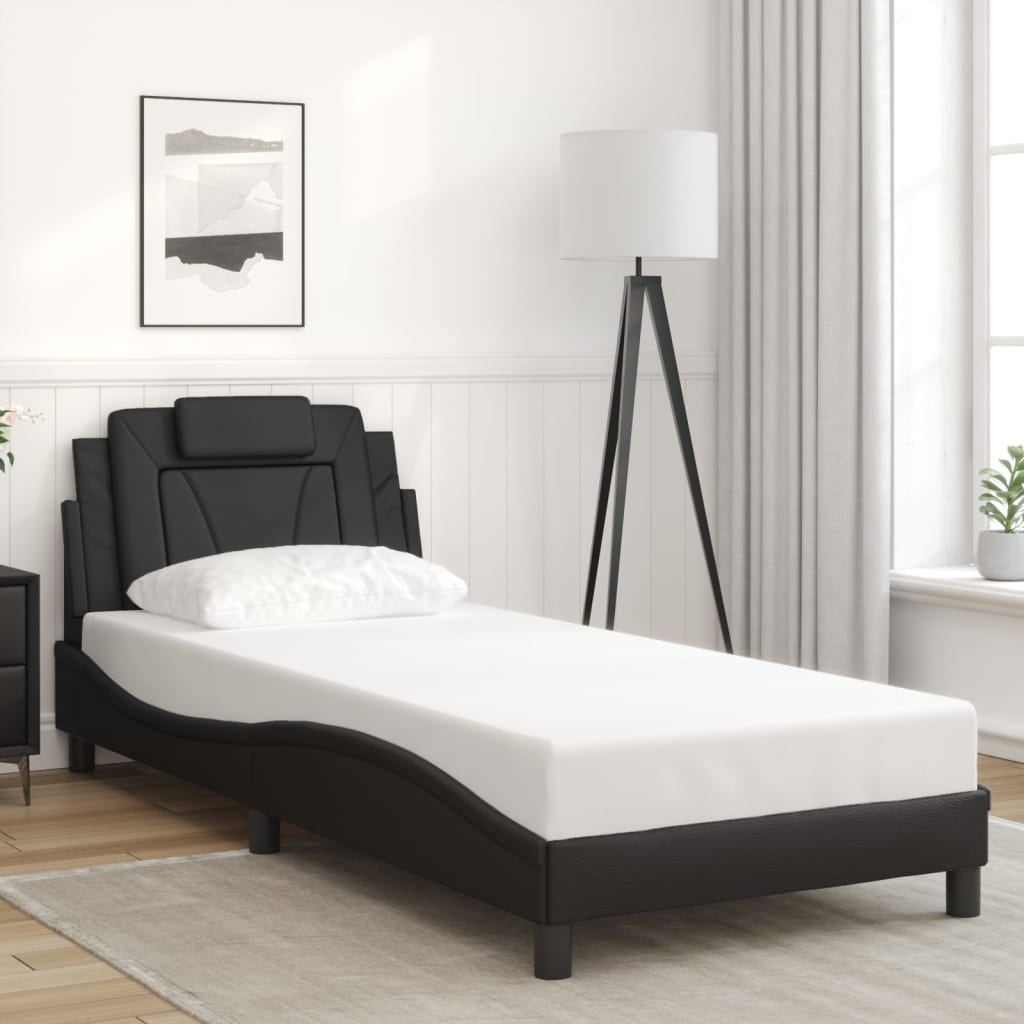 Okvir kreveta Viana s LED-om bez madraca crni 90 x 190 cm