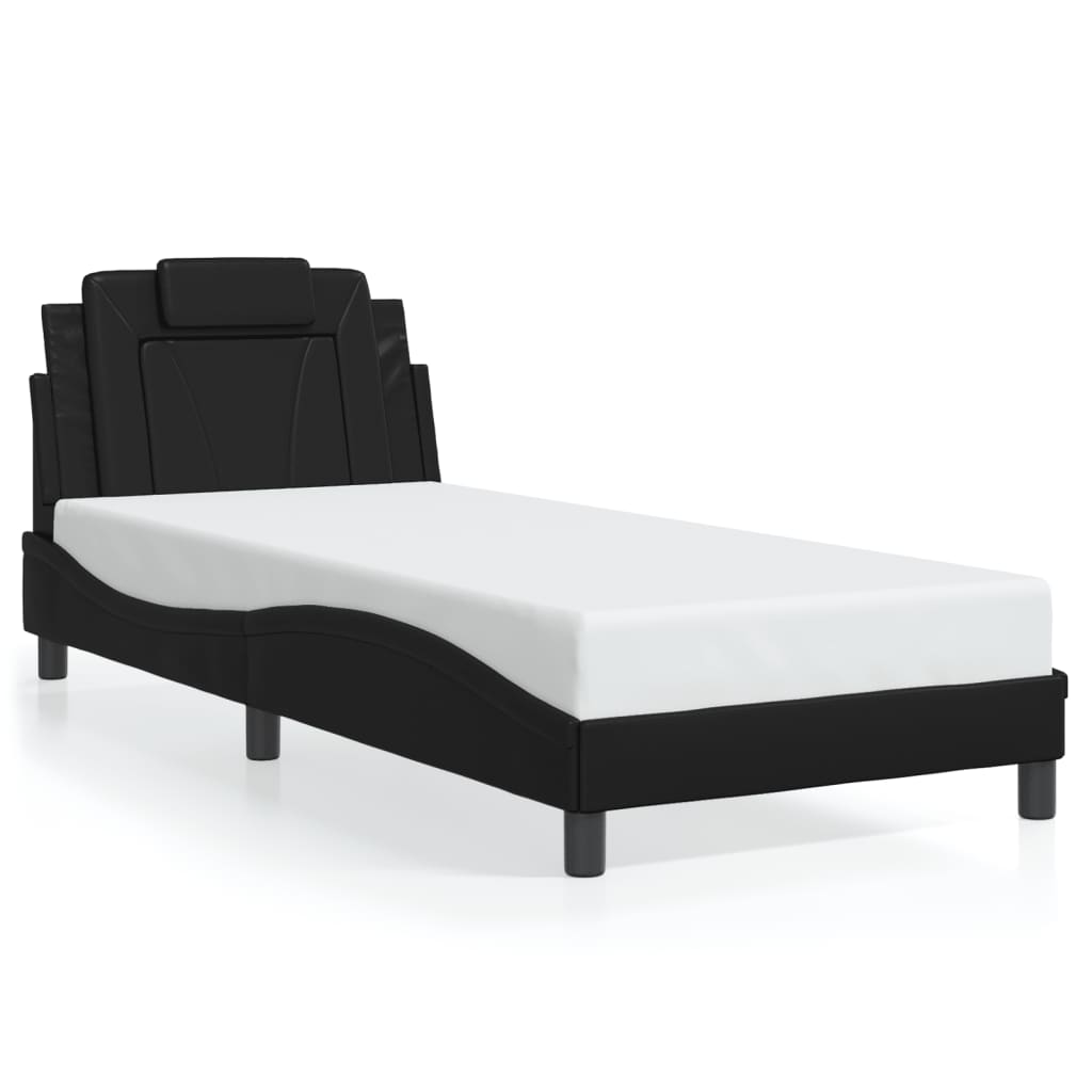 Okvir kreveta Viana s LED-om bez madraca crni 90 x 200 cm