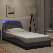 Okvir kreveta Viana s LED-om bez madraca sivi 100 x 200 cm