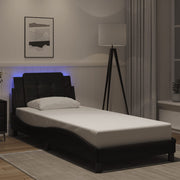 Okvir kreveta s LED-om bez madraca Zadar crni 100 x 200 cm