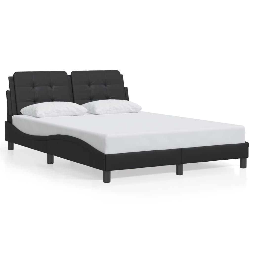 Okvir za krevet s LED-om bez madraca Zadar crni 140x190 cm