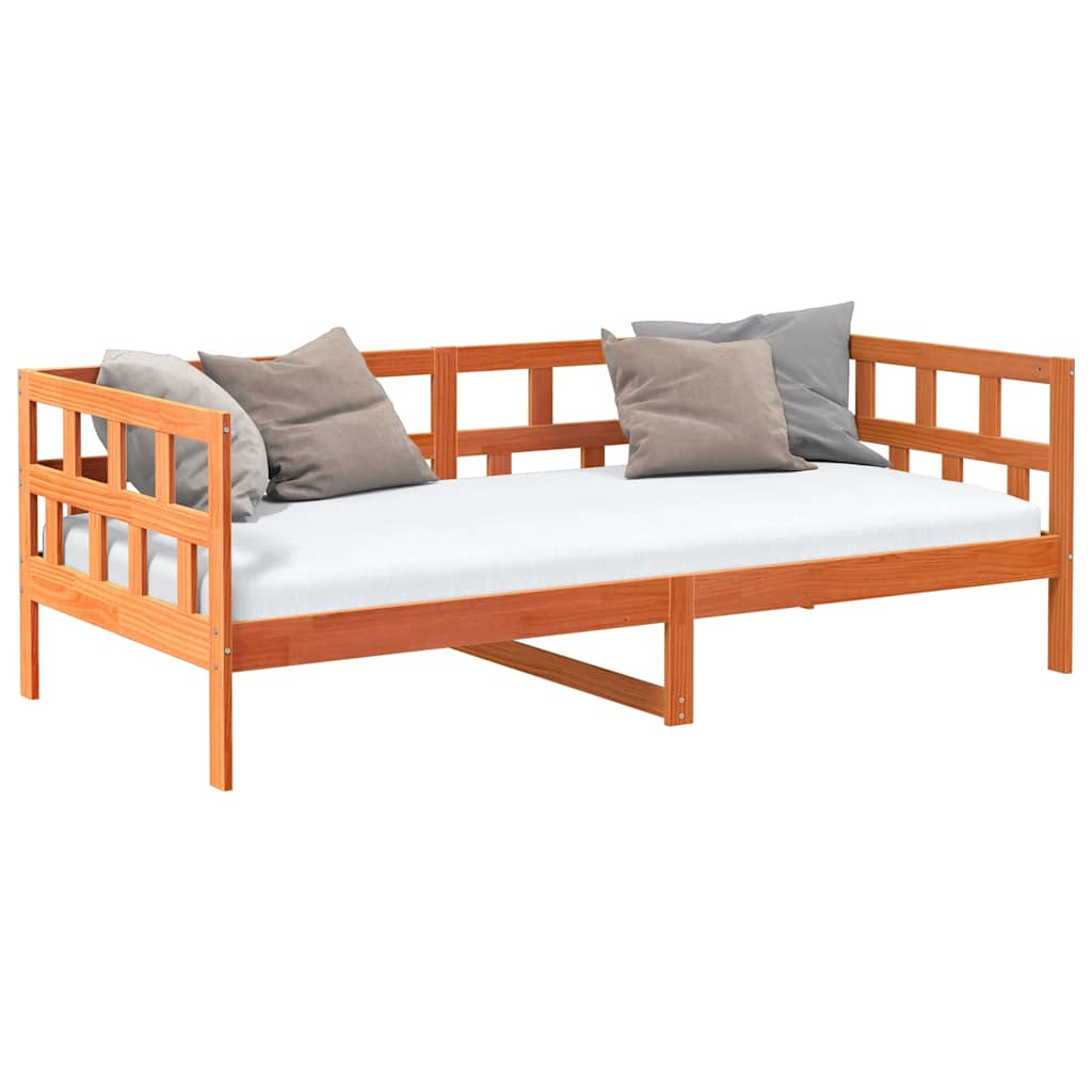 Dnevni krevet bez madraca voštano smeđi 90 x 200 cm od borovine
