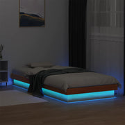 LED okvir kreveta voštano smeđi 100 x 200cm od masivne borovine