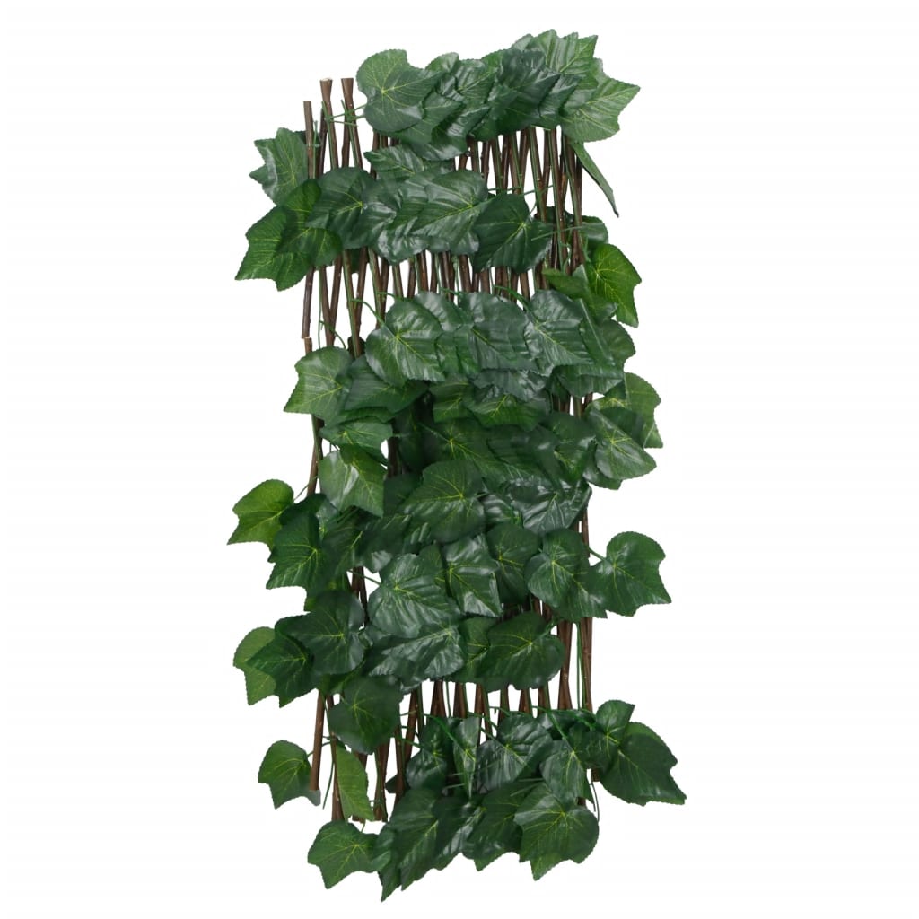 Proširiva rešetka od lažnog lišća grožđa zelena 5 kom 190x60 cm