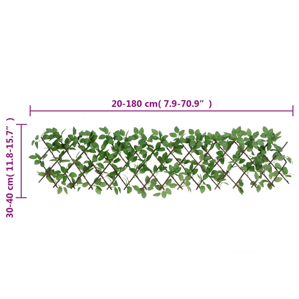 Proširiva rešetka od umjetnog bršljana 5 kom zelena 180 x 30 cm