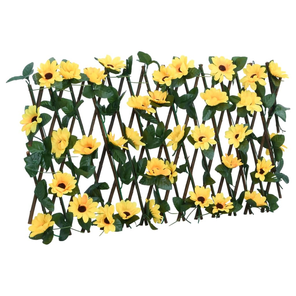 Proširiva rešetka umjetnog bršljana 5 kom 5 kom žuta 180x30cm