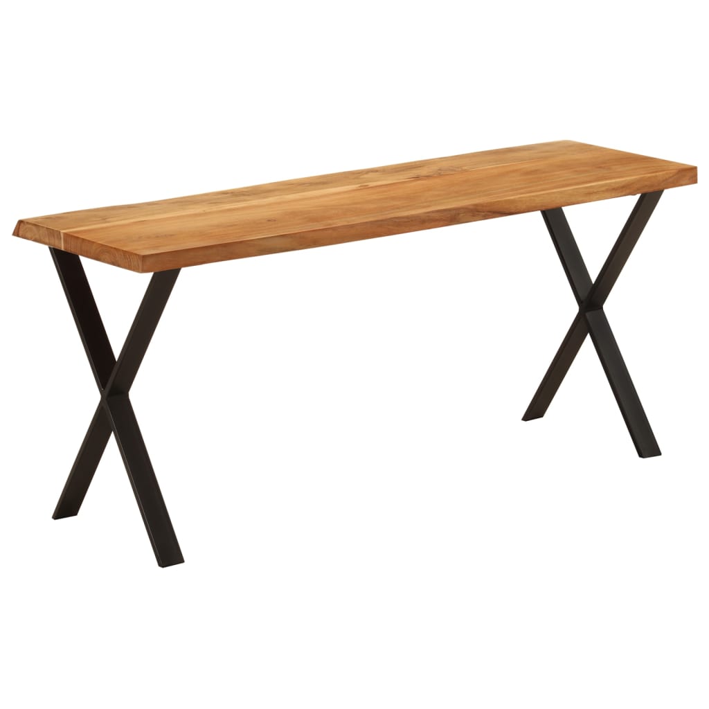 Klupa sa živim rubom 105 cm od masivnog bagremovog drva