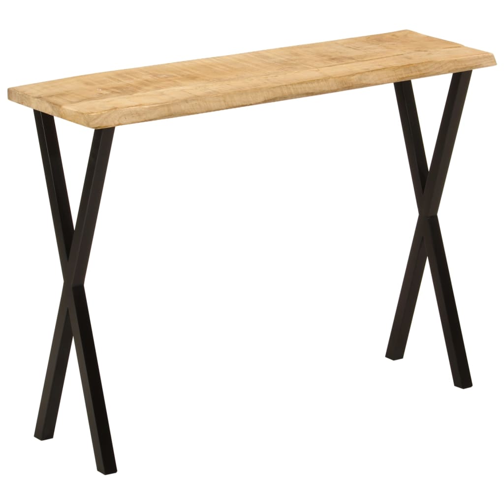 Konzolni stol sa živim rubom 105x33x76 cm masivno drvo manga
