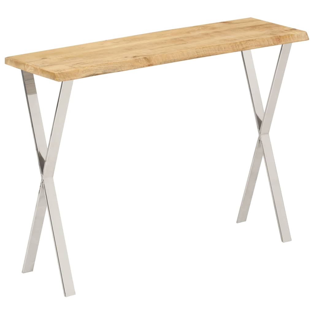 Konzolni stol sa živim rubom 105x33x76 cm masivno drvo manga