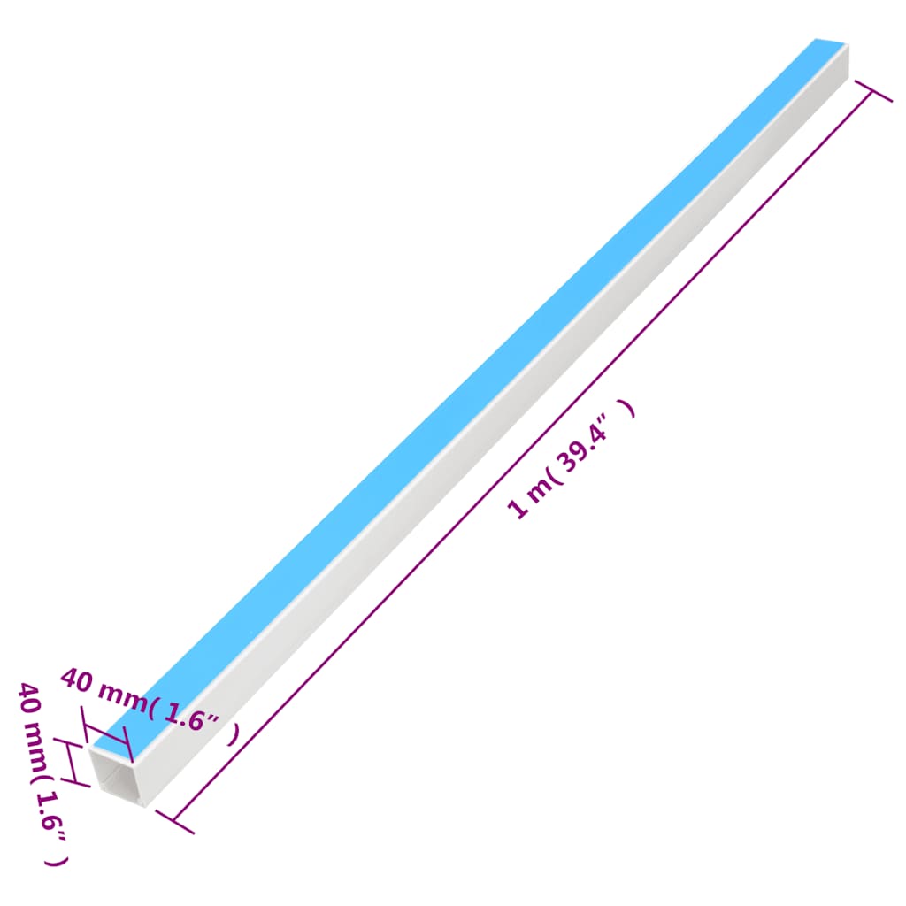 Kanalice za kabele samoljepljive 40x40 mm 10 m PVC