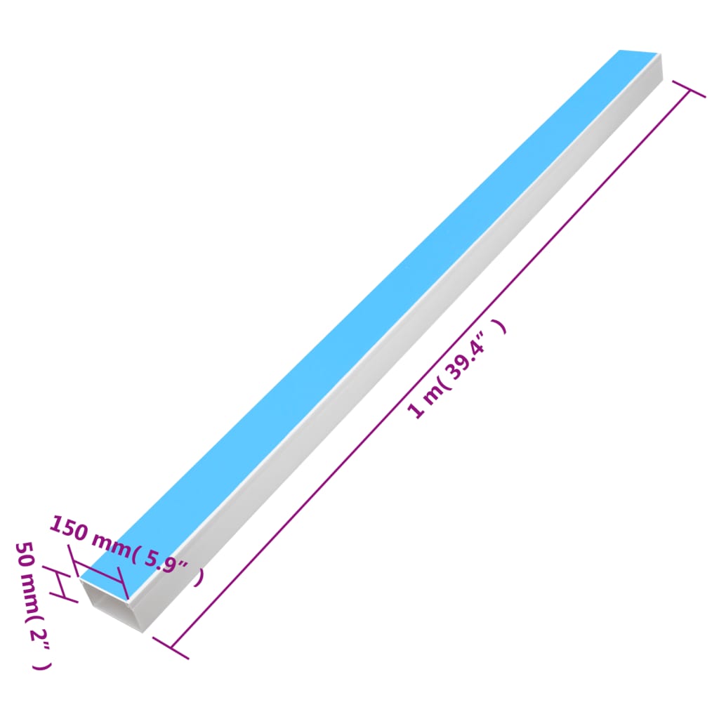 Kanalice za kabele samoljepljive 150x50 mm 10 m PVC