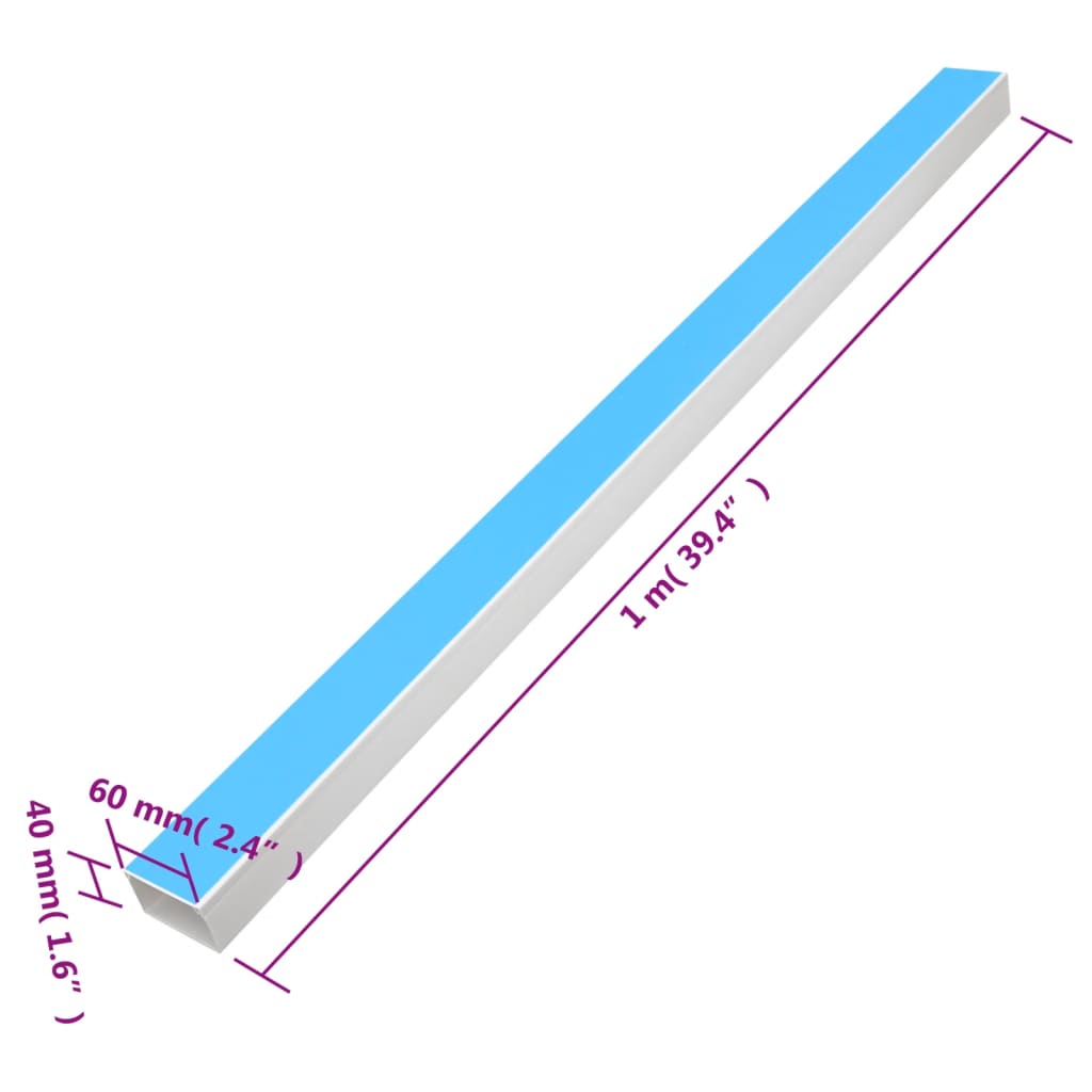 Kanalice za kabele samoljepljive 60 x 40 mm 30 m PVC