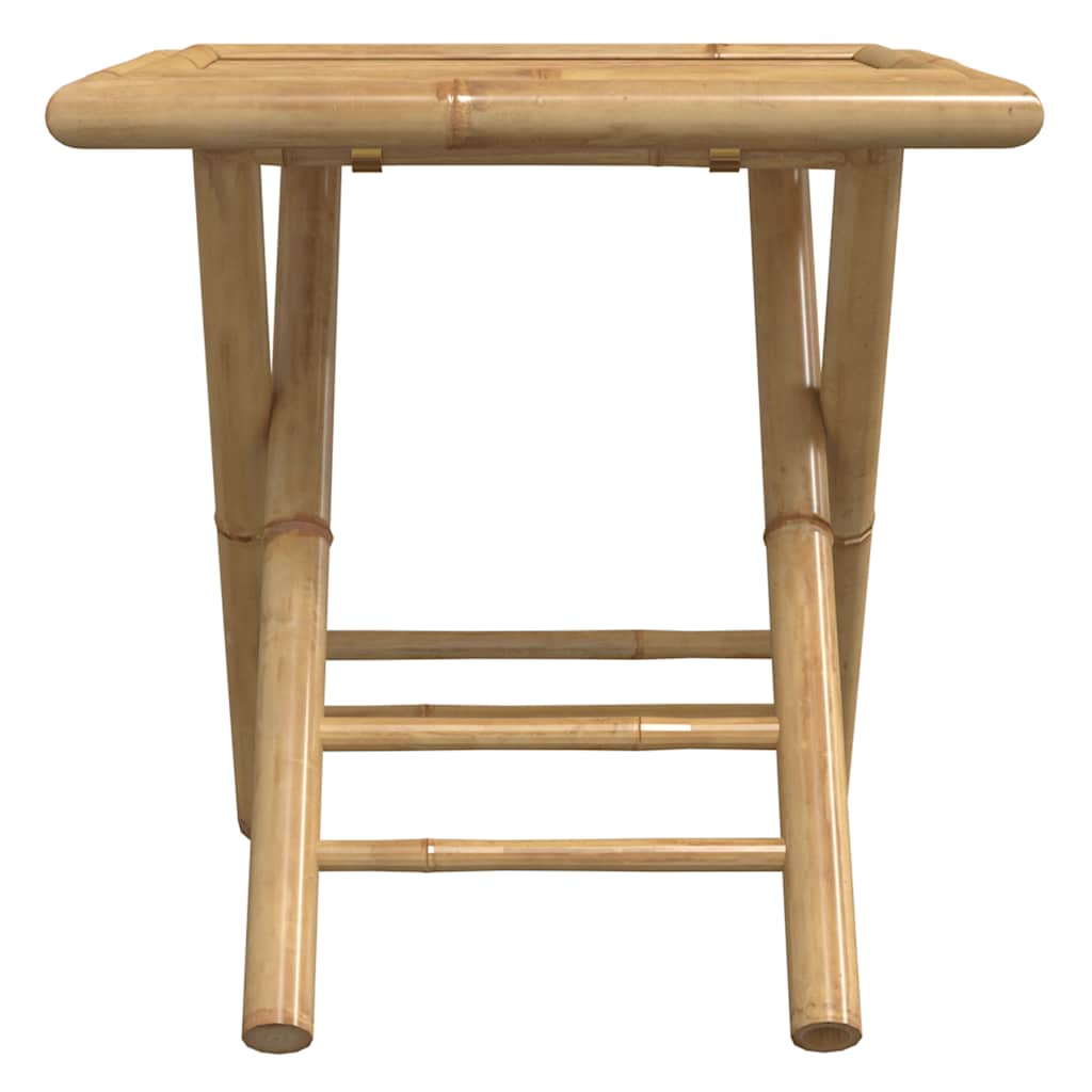3-dijelni sklopivi bistro set s tamnosivim jastucima bambus