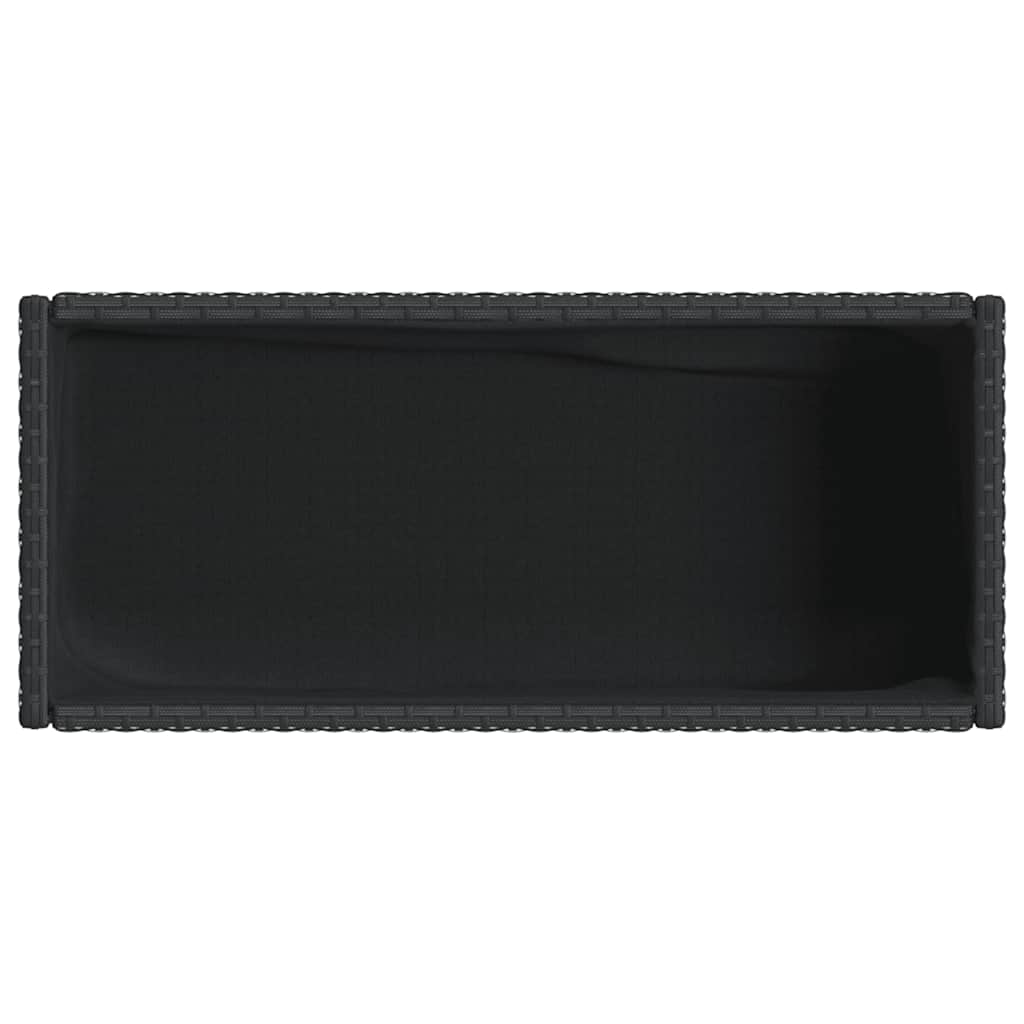 Vrtne sadilice s policom 2 kom crne 90 x 40 x 75 cm poliratan