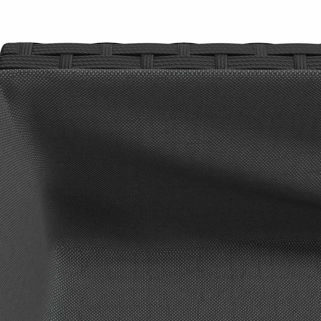 Vrtne sadilice s policom 2 kom crne 90 x 40 x 75 cm poliratan