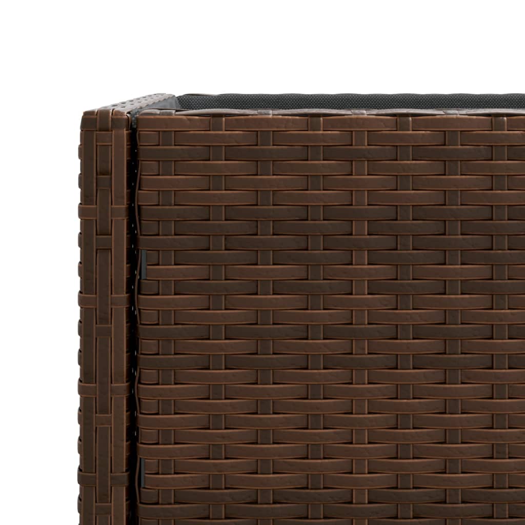 Vrtne sadilice s policom 2 kom smeđe 70 x 28 x 70 cm poliratan