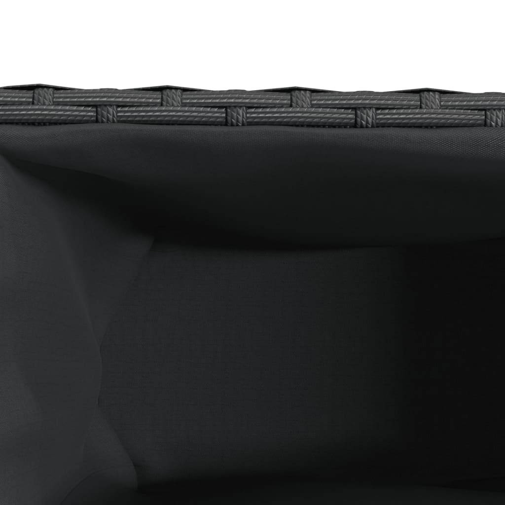 Vrtne sadilice s 2 posude 2 kom crne 90 x 20 x 40 cm poliratan