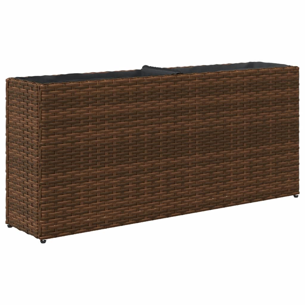 Vrtne sadilice s 2 posude 2 kom smeđe 90 x 20 x 40 cm poliratan