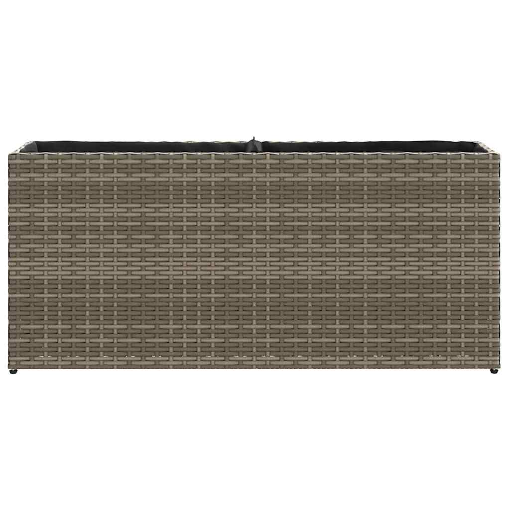 Vrtne sadilice s 2 posude 2 kom sive 90 x 20 x 40 cm poliratan