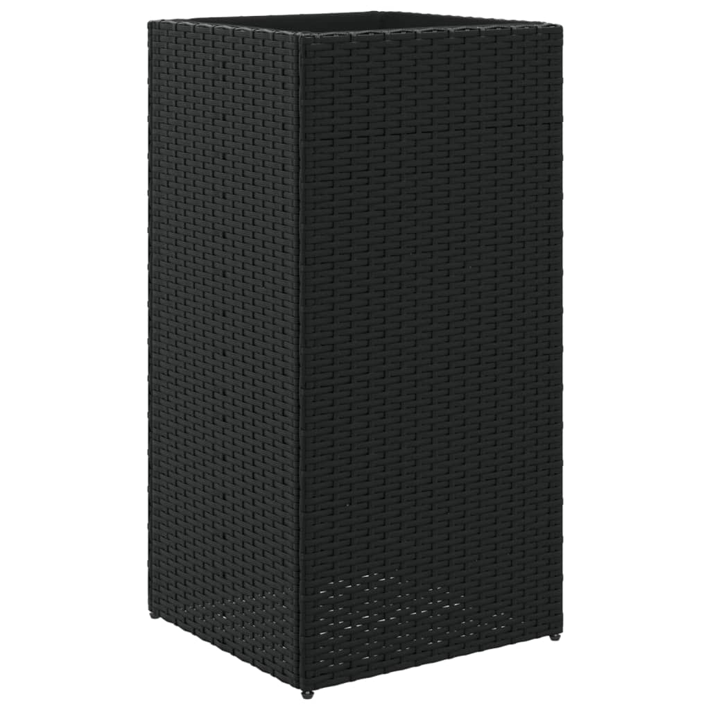 Vrtne sadilice 2 kom crna 40 x 40 x 80 cm od poliratana