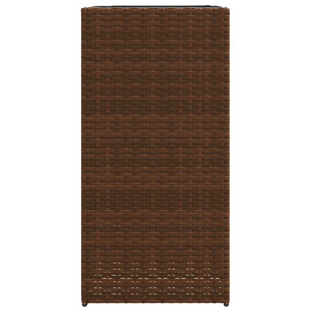 Vrtne sadilice 2 kom smeđa 40 x 40 x 80 cm od poliratana