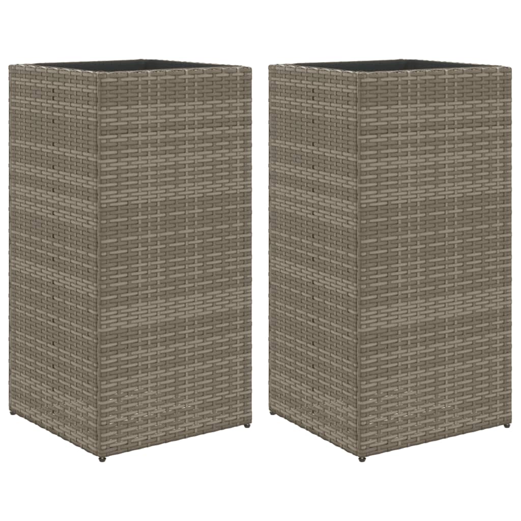 Vrtne sadilice 2 kom siva 40 x 40 x 80 cm od poliratana