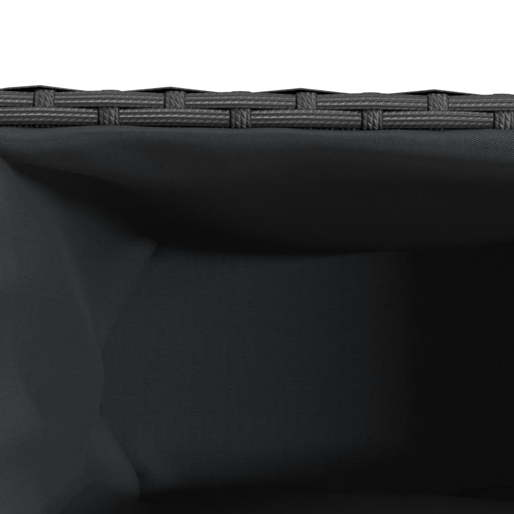 Vrtne sadilice s 3 posude 2 kom crne 90 x 20 x 40 cm poliratan