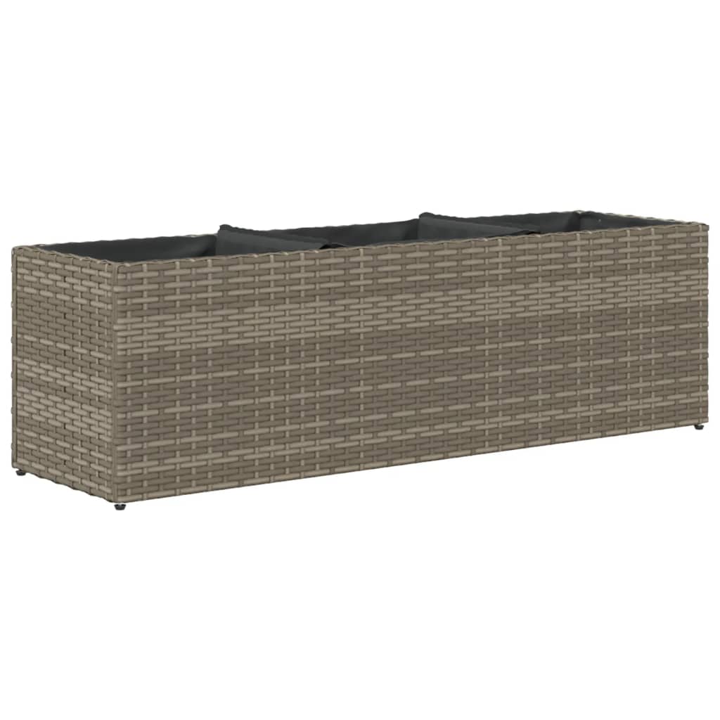 Vrtne sadilice s 3 posude 2 kom siva 105x30x32 cm od poliratana