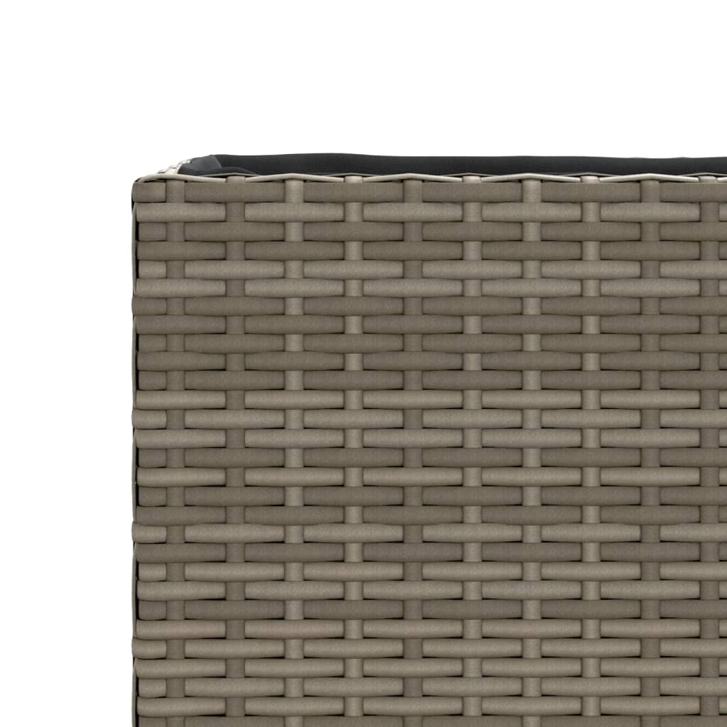 Vrtne sadilice s 3 posude 2 kom siva 105x30x32 cm od poliratana