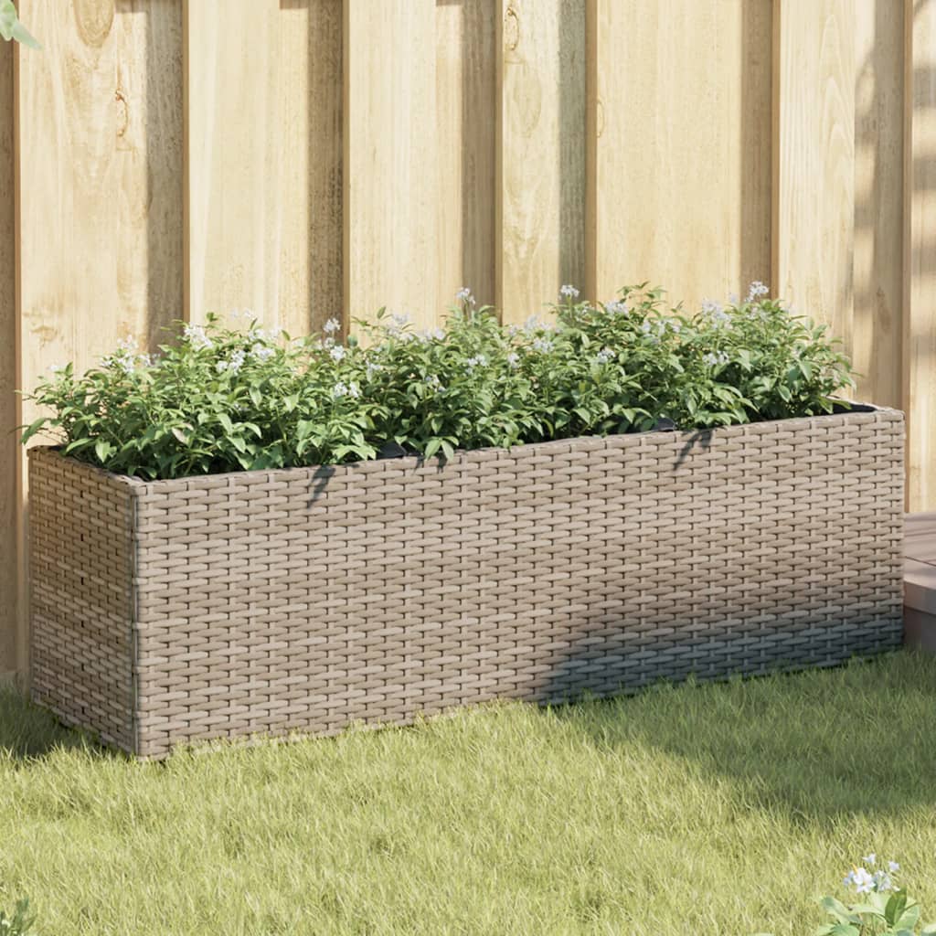 Vrtne sadilice s 3 posude 2 kom siva 105x30x32 cm od poliratana