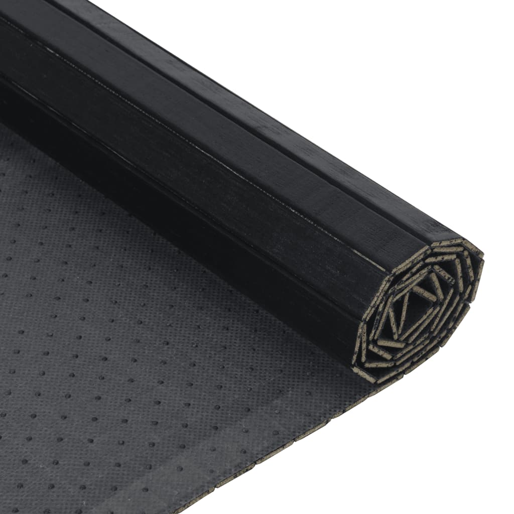 Pravokutni tepih crni 60x100 cm bambus