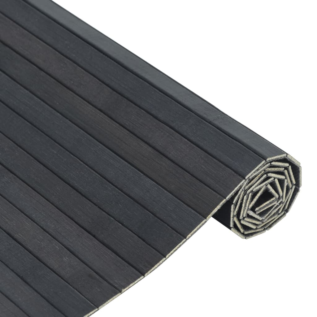 Tepih pravokutni sivi 60 x 200 cm od bambusa