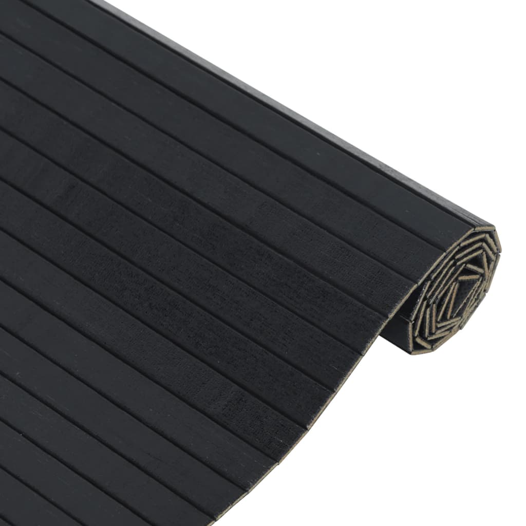 Pravokutni tepih crni 60x300 cm bambus
