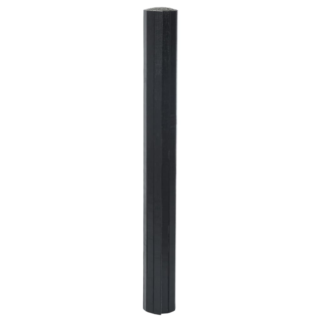 Pravokutni tepih crni 70x100 cm bambus