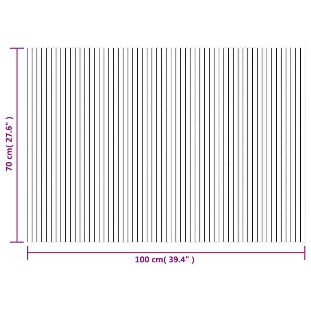 Tepih pravokutni svijetli prirodni 70 x 100 cm od bambusa