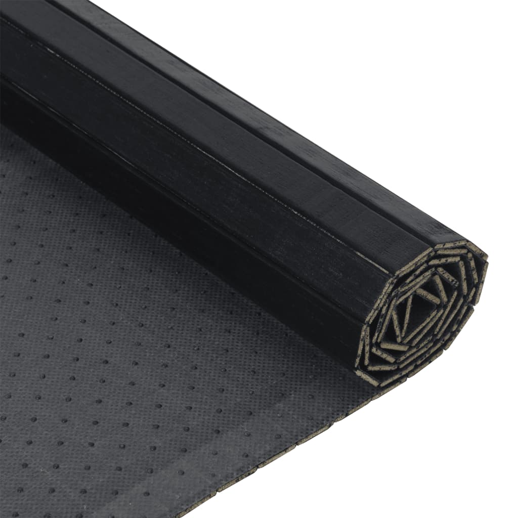 Tepih pravokutni crni 70 x 300 cm od bambusa