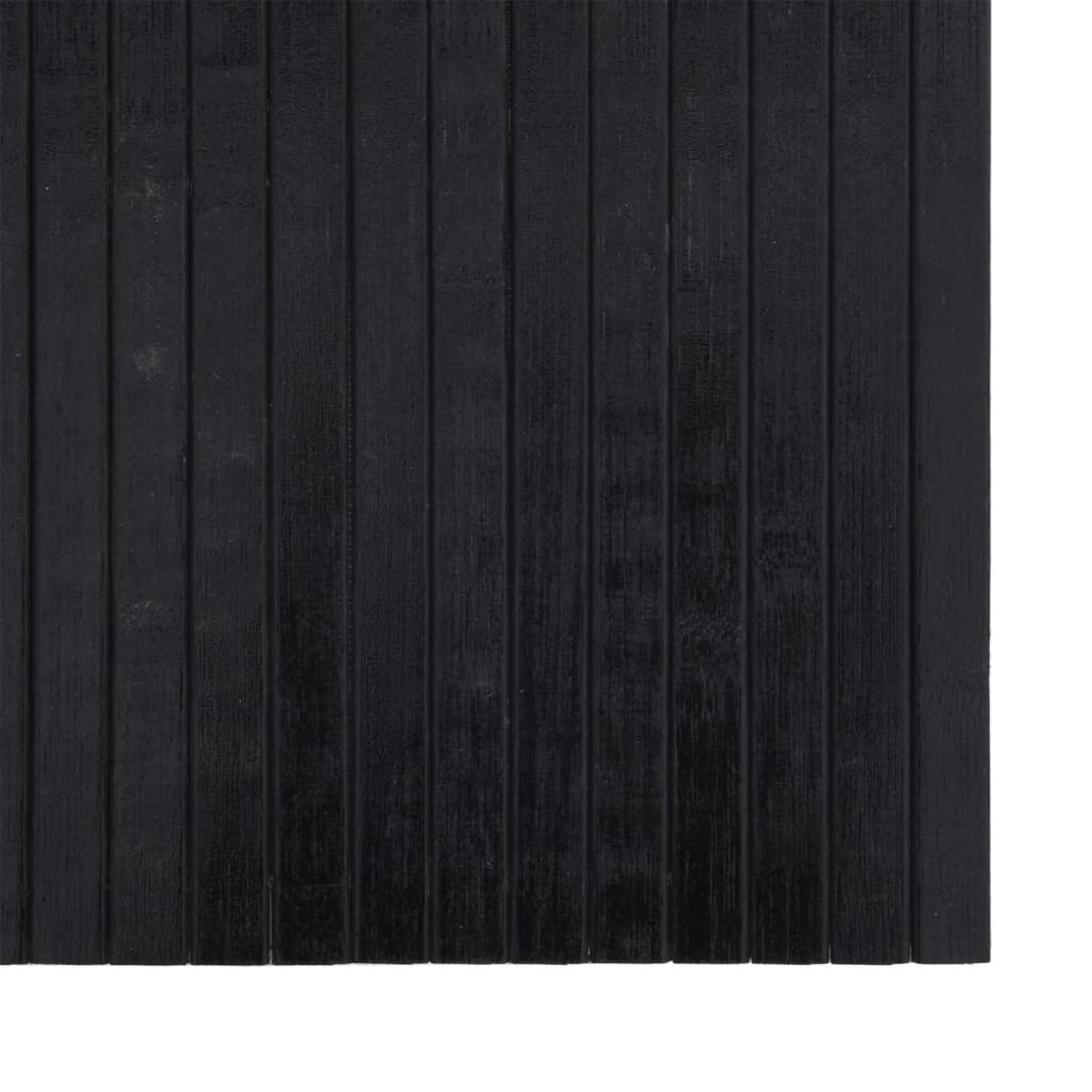 Tepih pravokutni crni 70 x 300 cm od bambusa