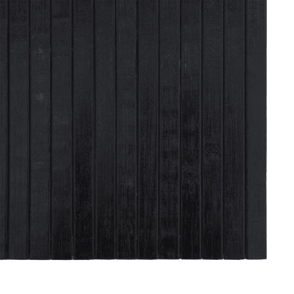 Tepih pravokutni crni 70 x 400 cm od bambusa