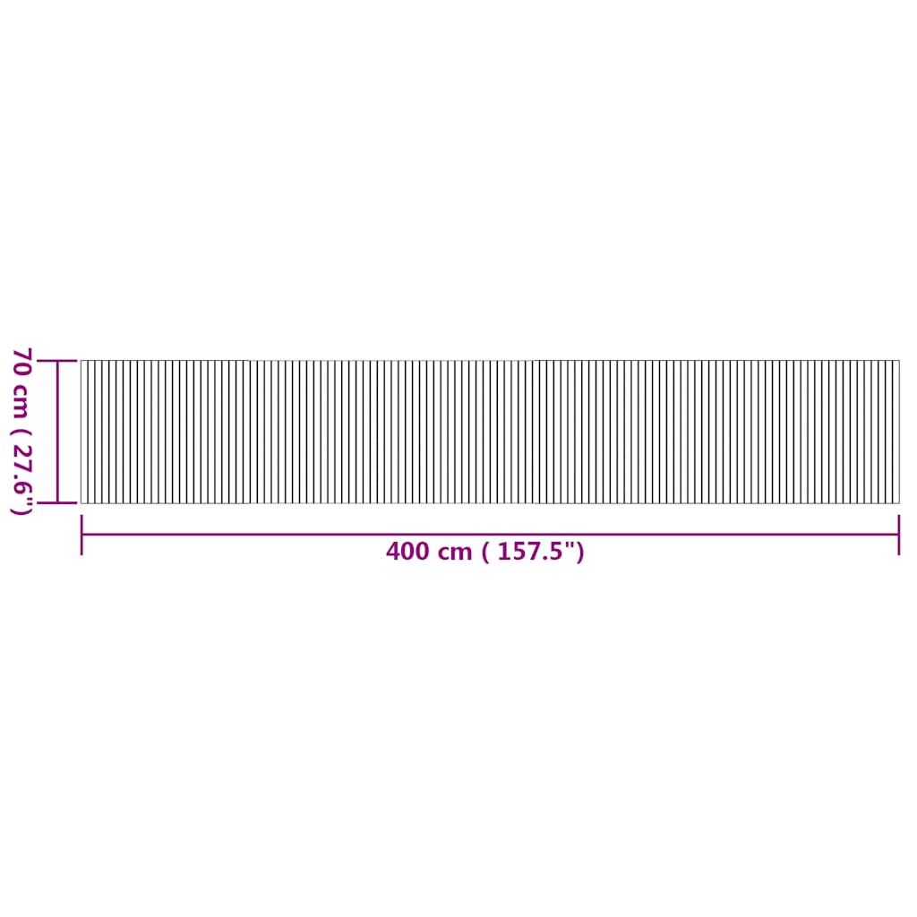 Tepih pravokutni prirodni 70 x 400 cm od bambusa