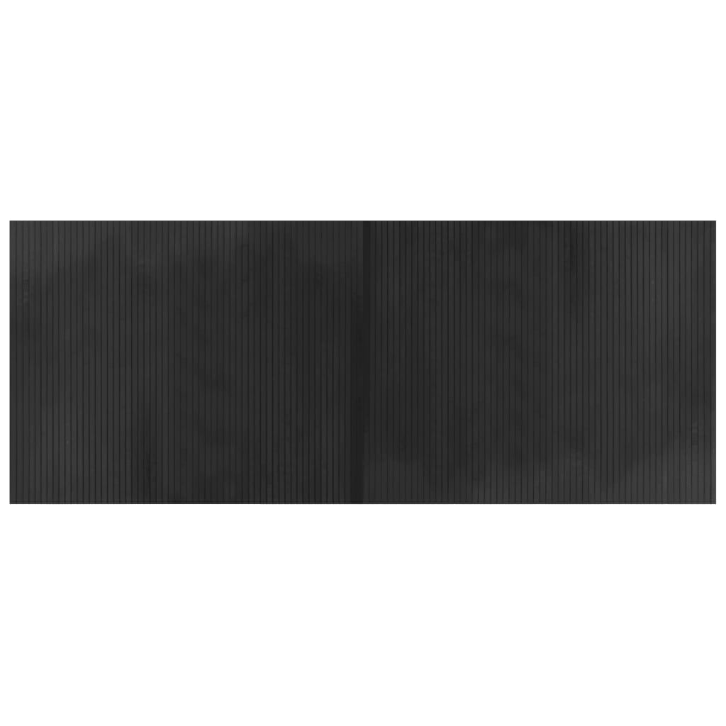 Tepih pravokutni sivi 80 x 200 cm od bambusa