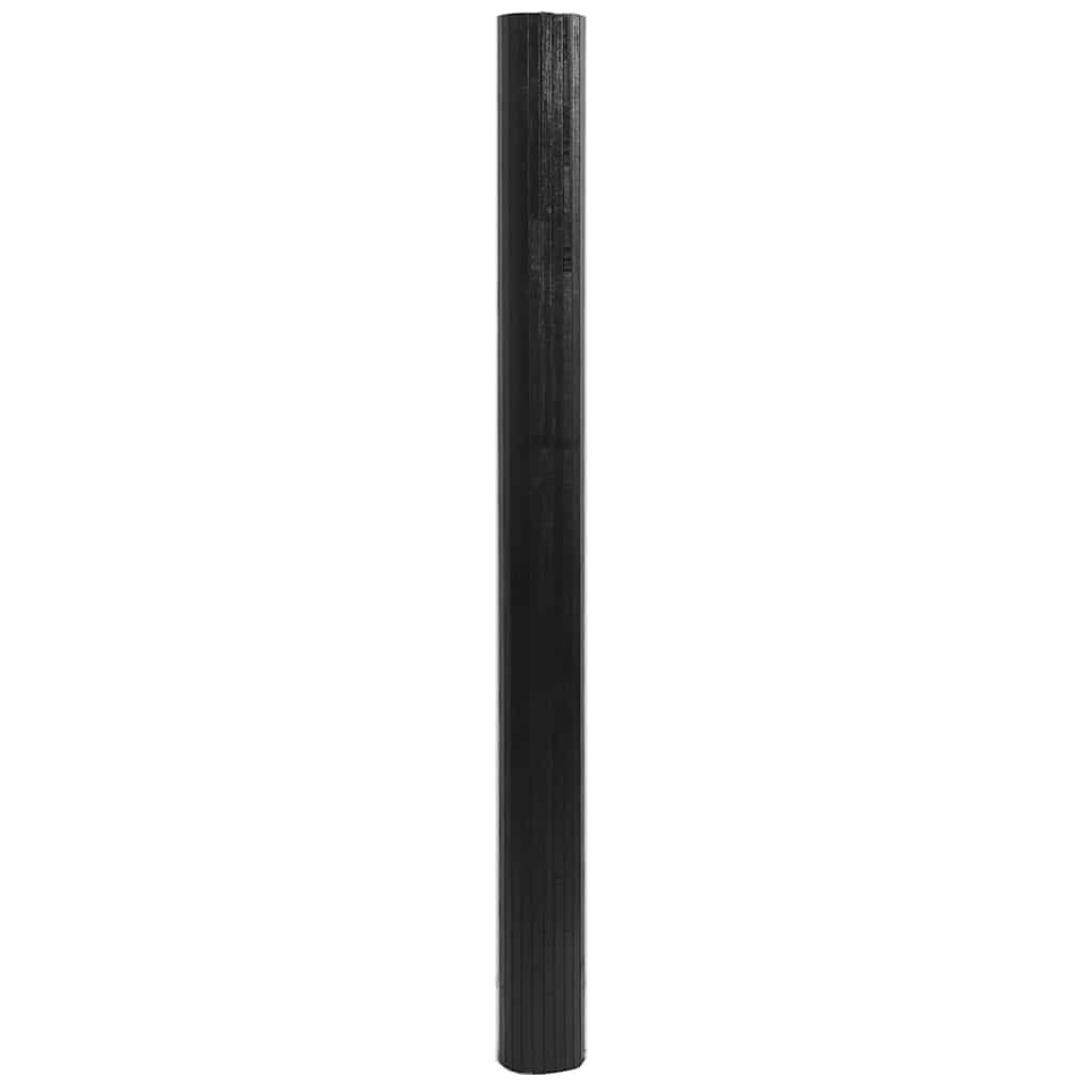 Tepih pravokutni crni 80 x 400 cm od bambusa