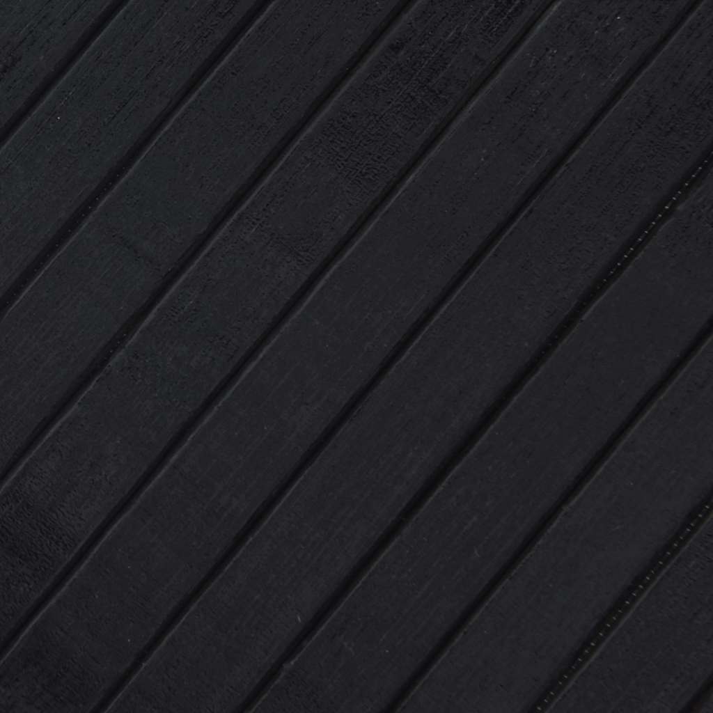 Tepih pravokutni crni 80 x 400 cm od bambusa
