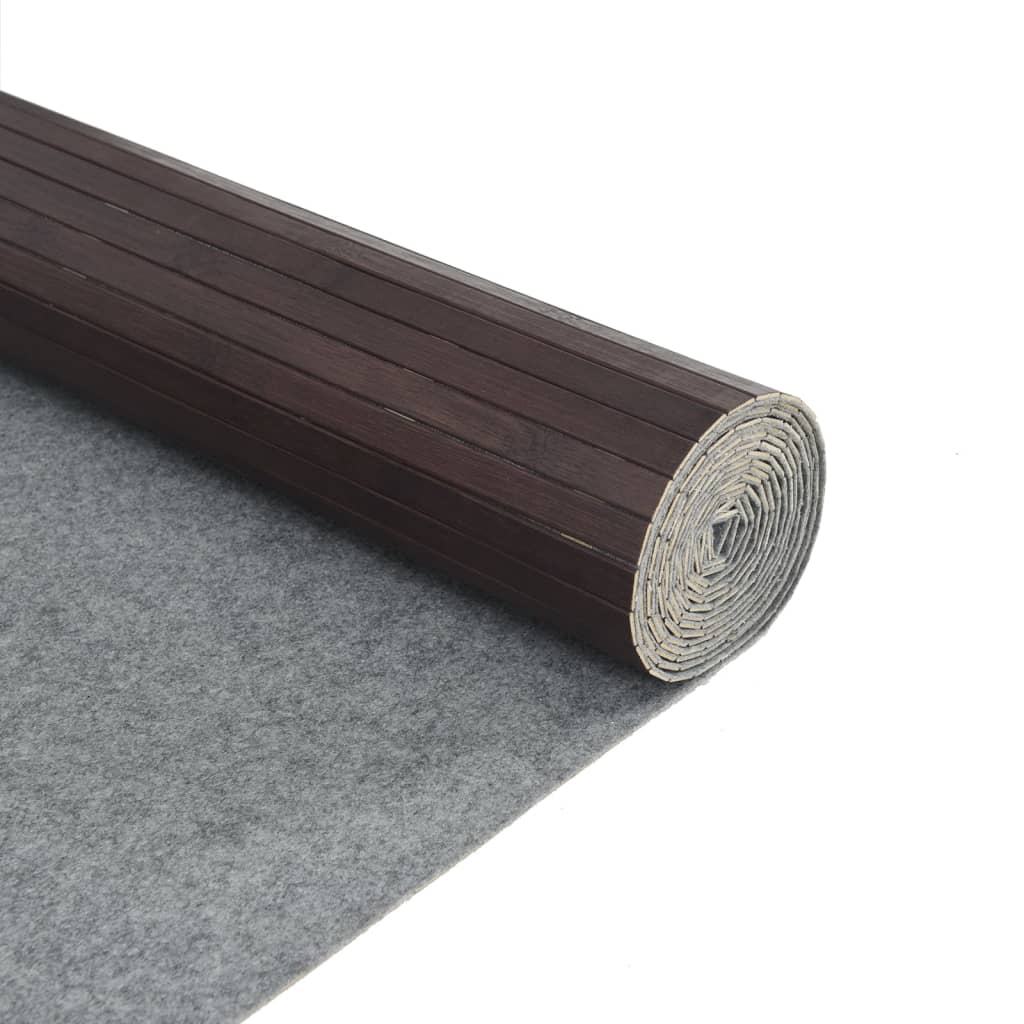 Tepih pravokutni tamnosmeđi 80 x400 cm od bambusa